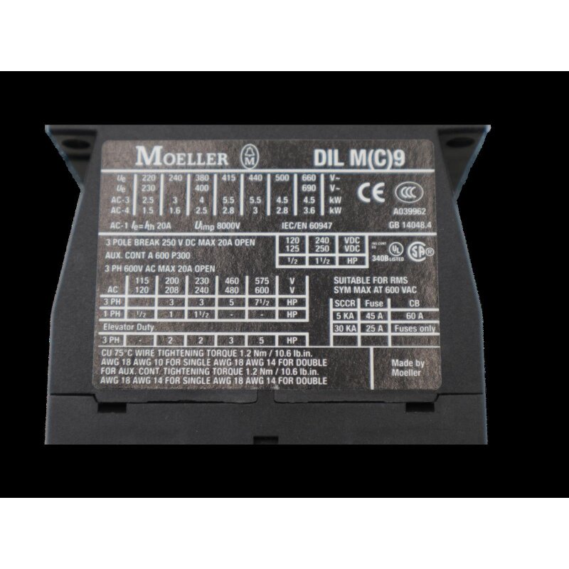 Kl&ouml;ckner Moeller DIL M9-10 Hilfssch&uuml;tz contactor relay Sch&uuml;tz Leistungssch&uuml;tz