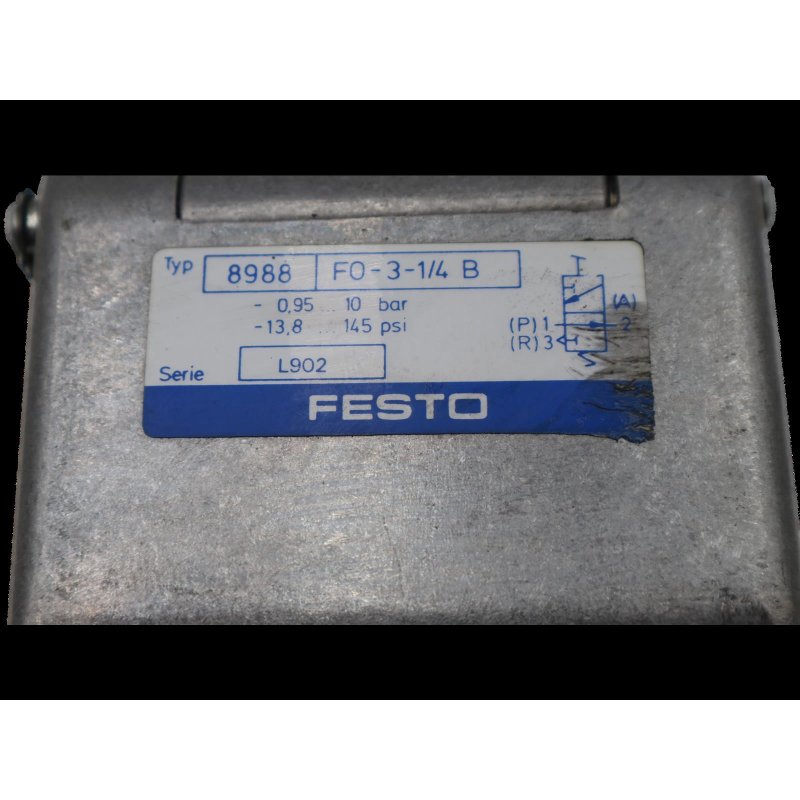 Festo FO-3-1/4 B Fu&szlig;ventil 8988 Pneumatikventil ventil foot valve