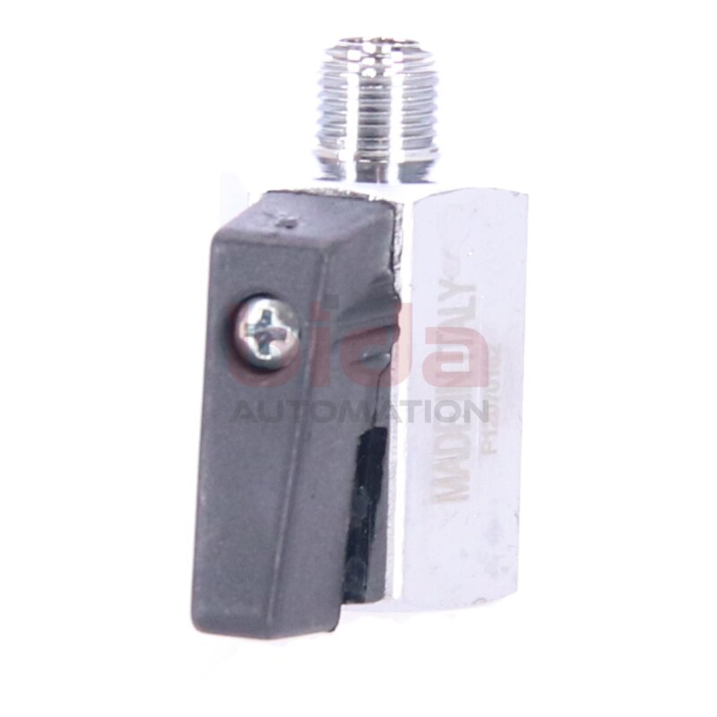 Riegler 375.10 Mini-Kugelhahn G 1/8 miniature ball valve Messing vernickelt