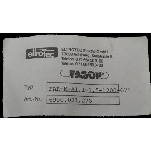 Eltrotec FAR-M-A1.1-1.5-1200-67° Glasfaserlichtleitkabel Sensor Lichtleiter