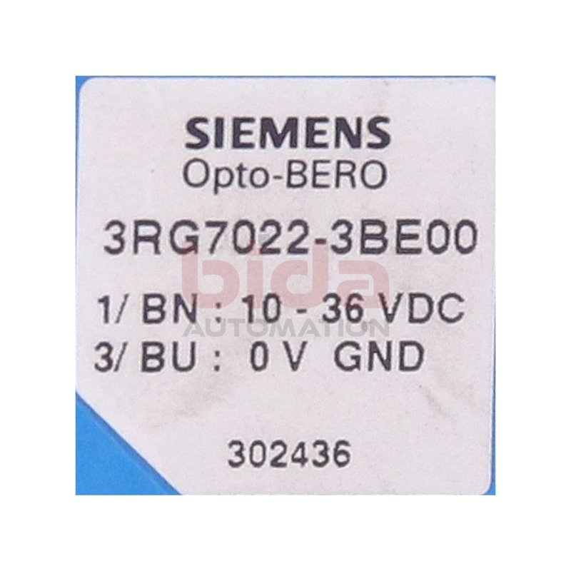 Siemens Opto-BERO 3RG7022-3BE00 N&auml;herungsschalter Lichtschranke Sender