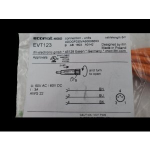 ifm electronic EVT123 Anschlusskabel mit Buchse...