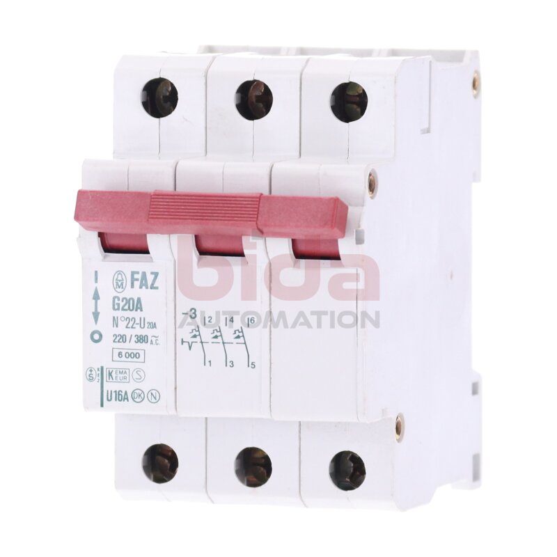 Kl&ouml;ckner Moeller FAZG 20 Flachautomat miniature circuit breaker Sch&uuml;tz G20A 3pol