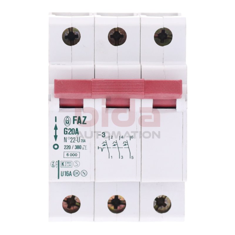 Kl&ouml;ckner Moeller FAZG 20 Flachautomat miniature circuit breaker Sch&uuml;tz G20A 3pol