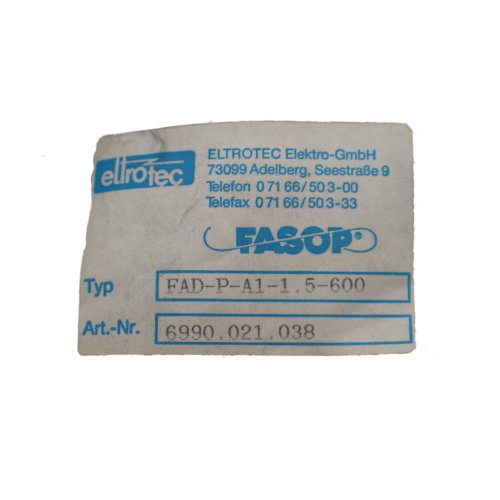 Eltrotec FAD-P-A1-1.5-600 Glasfaserlichtleitkabel Sensor Lichtleiter