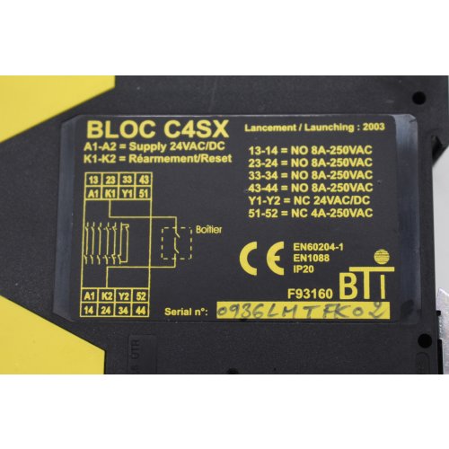 BTI BLOC C4SX Sicherheitsrelais Safety relay