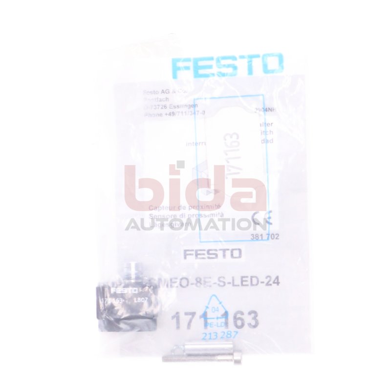 Festo SMEO-8E-S-LED-24 N&auml;herungsschalter Nr. 171163 proximity switch
