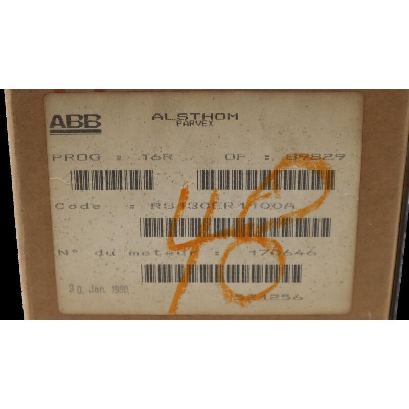 Alsthom RS130E R1100A Servomotor Motor TBN103 3000tr/min ABB BBC Alstom