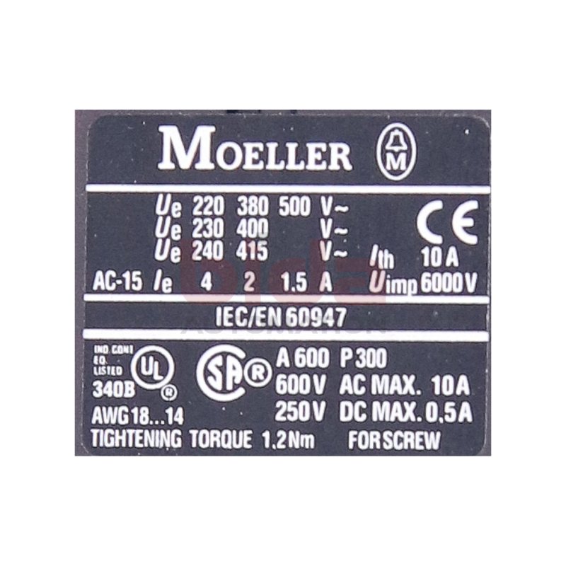 Kl&ouml;ckner Moeller 11 DIL EM Hilfssch&uuml;tz Sch&uuml;tz contactor relay 11DILEM