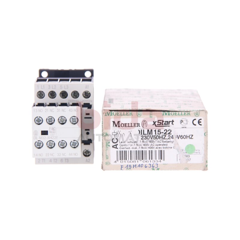 Kl&ouml;ckner Moeller DIL M15-22 Sch&uuml;tz Leistungssch&uuml;tz contactor relay DILM15-22