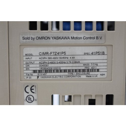 Omron CIMR-F7Z41P5 Varispeed F7 Digital Operator JV0P-160-OY YASKAWA Controller Steuerung