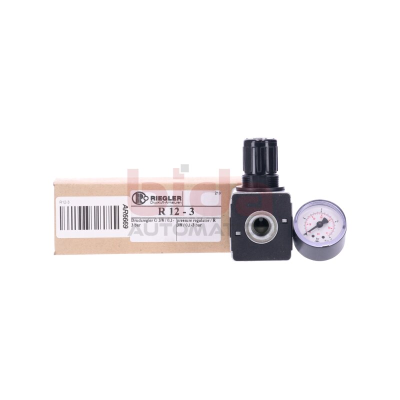 Riegler R12-3 Druckregler G 3/8 pressure regulator 0,1-3 bar