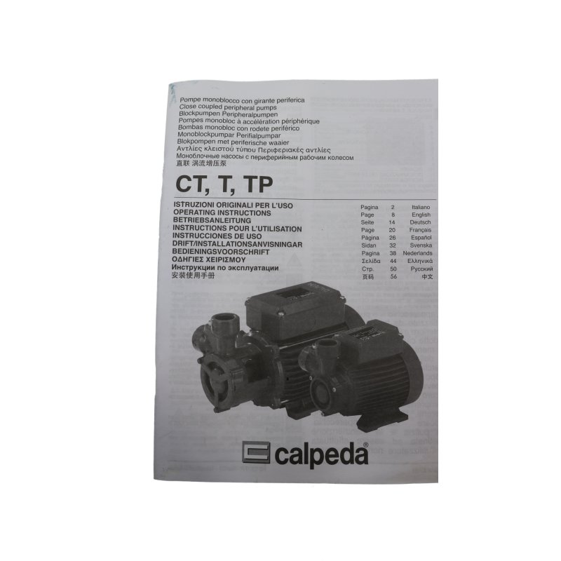 Calpeda T65E-R Pumpe Peripheralpumpe Zahnradpumpe peripheral pump
