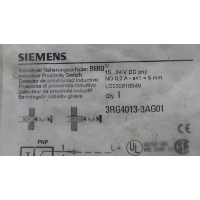 Siemens 3RG4013-3AG01 Induktiver Sensor inductive sensor N&auml;herungsschalter