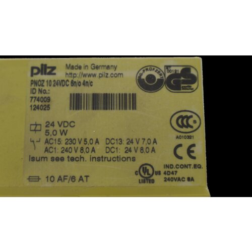 Pilz PNOZ 10 Not-Aus Schaltger&auml;t Nr. 774009 24VDC 6n/o 4n/c emergency stop