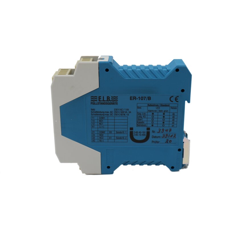 E.L.B. ER-107/B Elektrodenrelais Relais &Uuml;berwachung F&uuml;llstandsmessger&auml;t relay