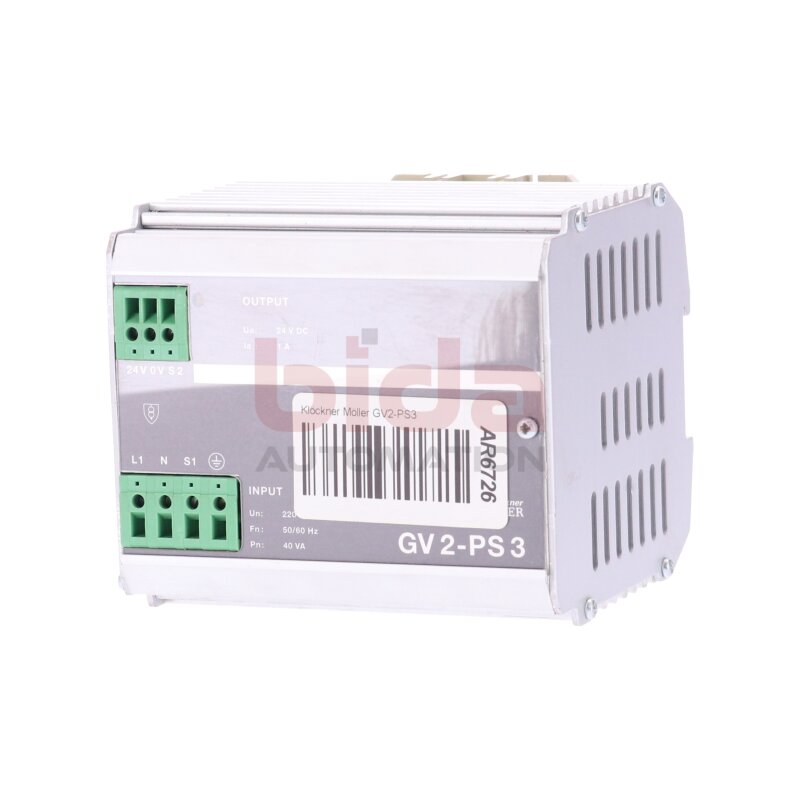Moeller GV2-PS3 Stromversorgung Power Supply 24 V / 220 V 40 VA 50/60&acute;Hz