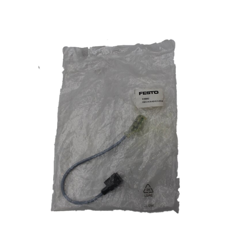 Festo 530942 Steckdosenleitung KMZY-9-24-AD-0,2-LED-B Steckdose mit Kabel