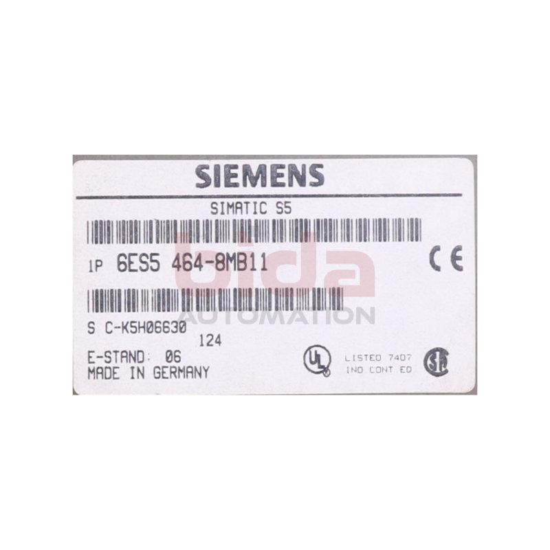 Siemens Simatic 6ES5 464-8MB11 Analog Input Analogeingabe Eingabe