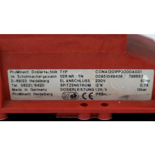 ProMinent CONA1201PP2000A001 Dosierpumpe Pumpe 1,21l/h metering pump 230V