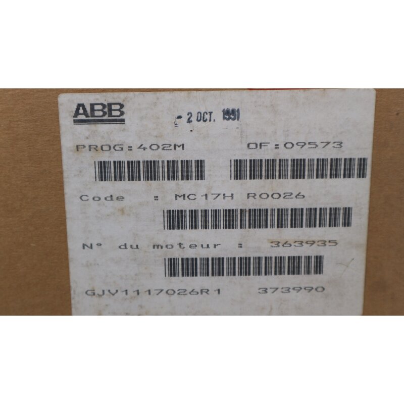 ABB MC17H R0025 Axem Motor Servomotor 0,6kW Alsthom BBC Alstom
