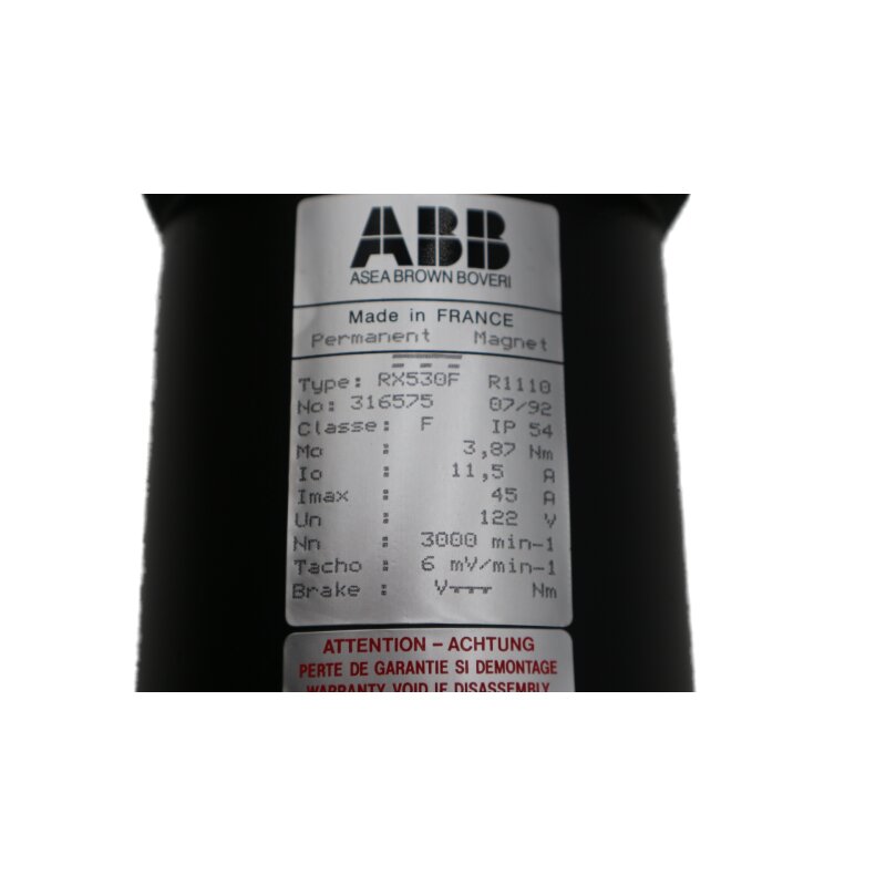 ABB RX530F R1110 Servomotor Motor 3000tr/min Alsthom BBC Alstom