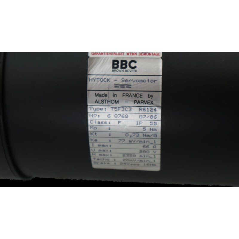 BBC T5F3C3 R6124 Hytock Servomotor Motor Alsthom ABB Alstom