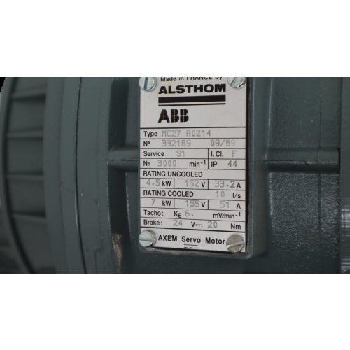 ABB MC27 R0214 Axem Motor Servomotor 4,5kW Alsthom BBC Alstom