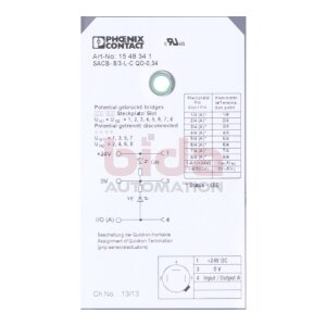 Phoenix Contact SACB- 8/3-L-C QO-0,34 Sensor-/Aktor-Box...