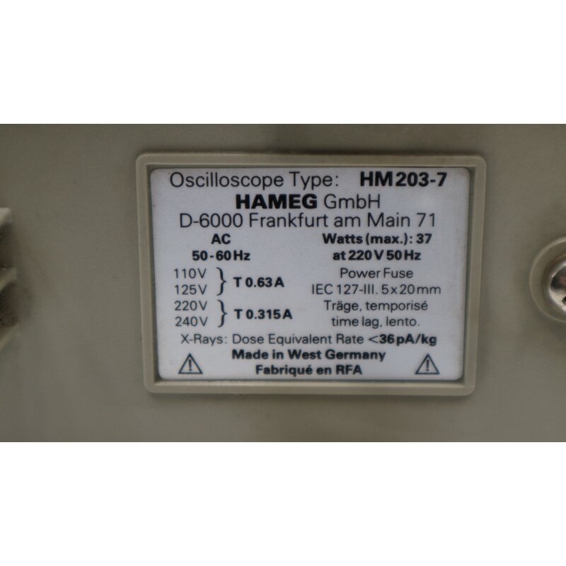 HAMEG Oszilloskop HM203-7 Oscilloscope 20MHz