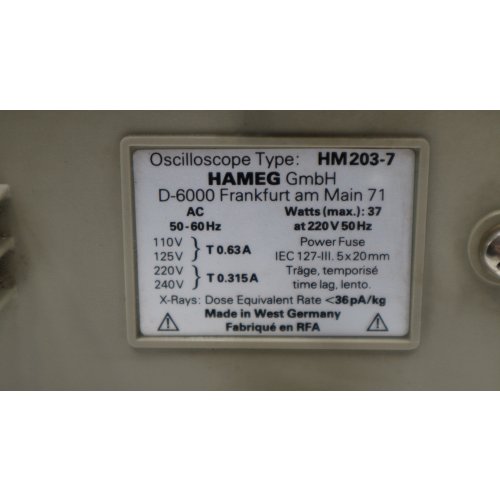 HAMEG Oszilloskop HM203-7 Oscilloscope 20MHz