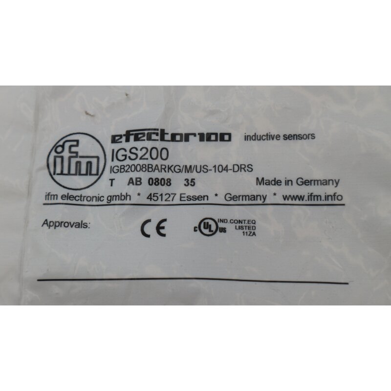 ifm electronic IGS200 Induktiver Sensor IGB2008BARKG/M/US-104-DRS inductive