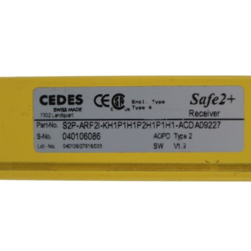 Cedes S2P-ARF2I-KH1P1H1P2H1P1H1-ACDA09227 Safe2+ Receiver barrier Lichtschranke
