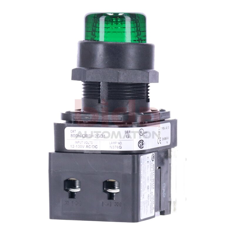 Allen Bradley 800H-QRBH2GD1 Beleuchteter Knopf Gr&uuml;n Illuminated button