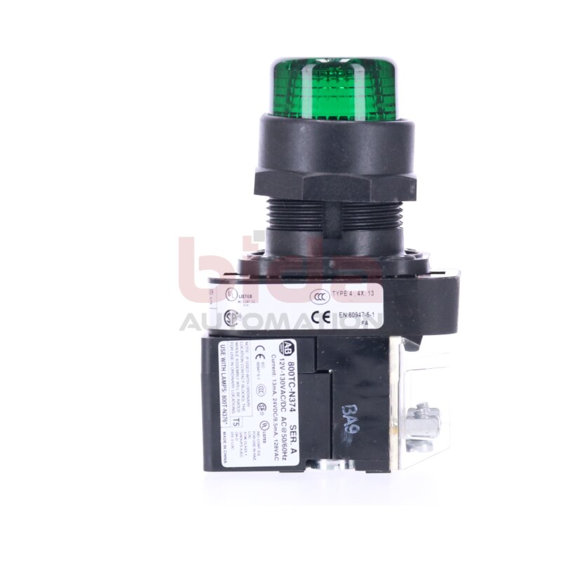 Allen Bradley 800H-QRBH2GD1 Beleuchteter Knopf Gr&uuml;n Illuminated button