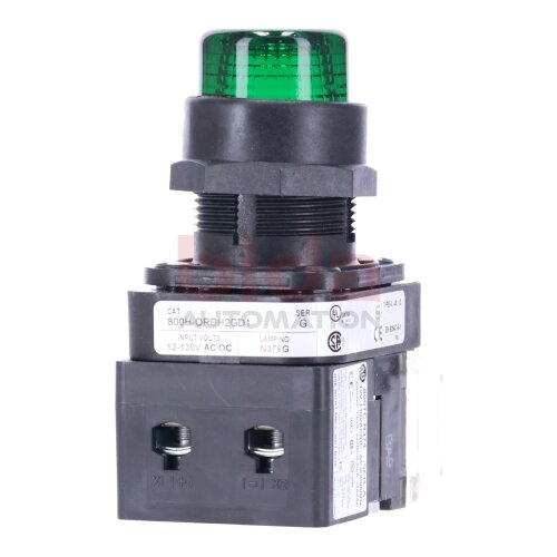 Allen Bradley 800H-QRBH2GD1 Beleuchteter Knopf Gr&uuml;n Illuminated button