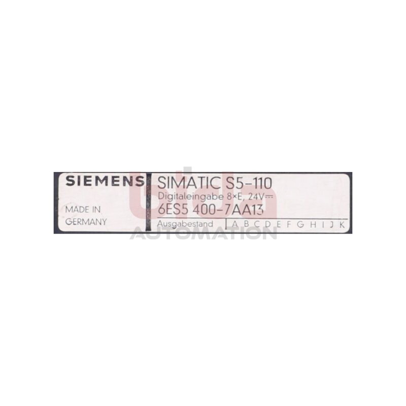 Siemens Simatic S5-110 6ES5 400-7AA13 / 6ES5400-7AA13 Digitaleingabe Modul Eingangsmodul 24V
