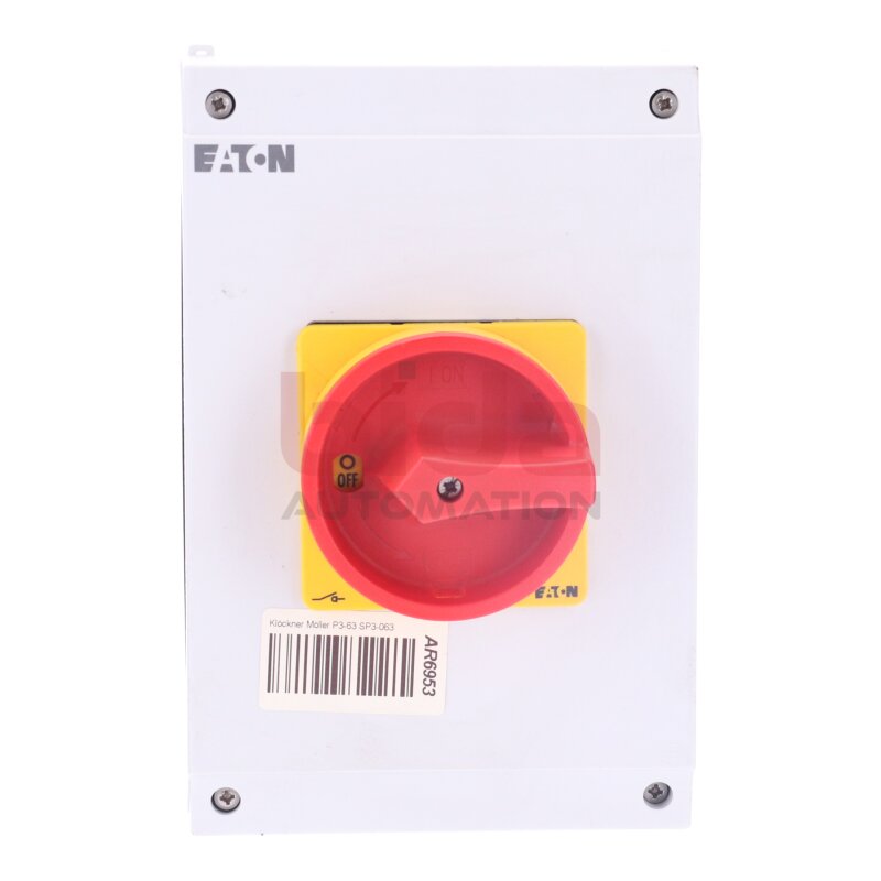 Eaton P3-63 SP3-063 Hauptschalter main switch 63A Not-Aus Sicherheitsschalter