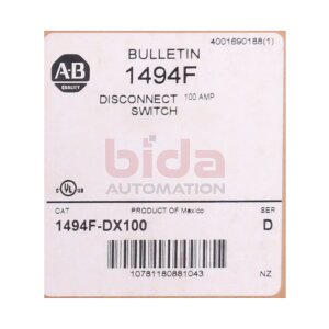 Allen Bradley 1494F-DX100 Trennschalter Disconnect Switch