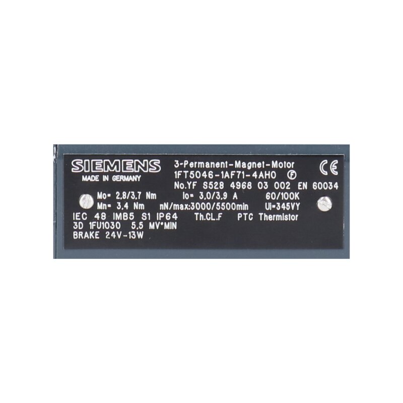 Siemens 1FT5046-1AF71-4AH0 / 1FT5 046-1AF71-4AH0  AC-VSA - Motor Servomotor 12 Monate Garantie / 12 months warranty