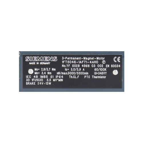 Siemens 1FT5046-1AF71-4AH0 / 1FT5 046-1AF71-4AH0  AC-VSA - Motor Servomotor 12 Monate Garantie / 12 months warranty