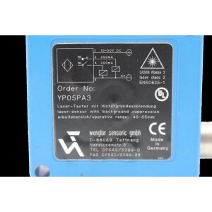Wenglor YPO5PA3 Sensor 45-55mm Laser Taster