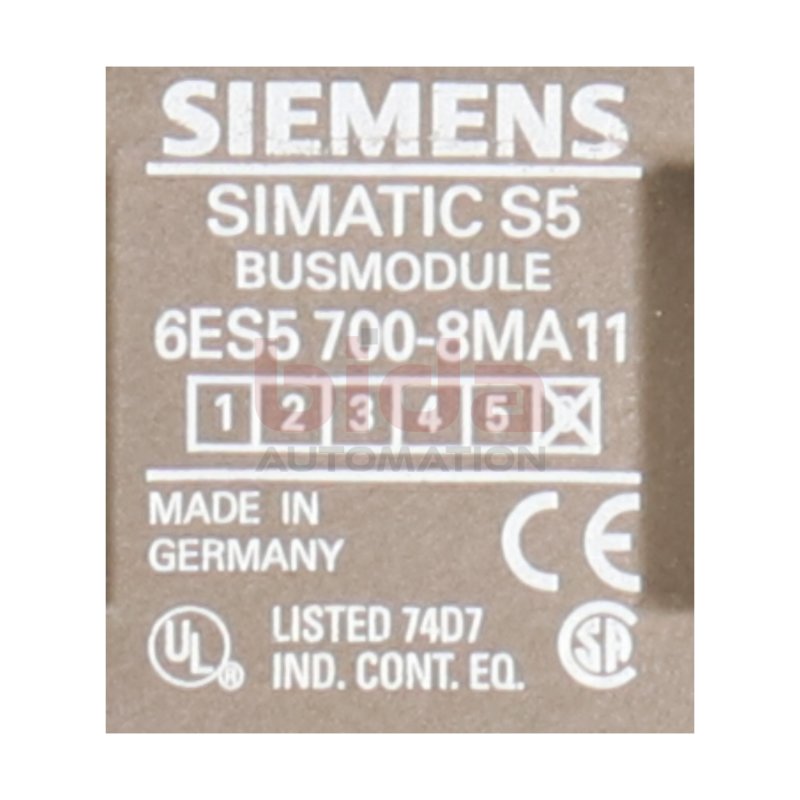 Siemens 6ES5700-8MA11 / 6ES5 700-8MA11 Busmodul Bus Module E-Stand:06