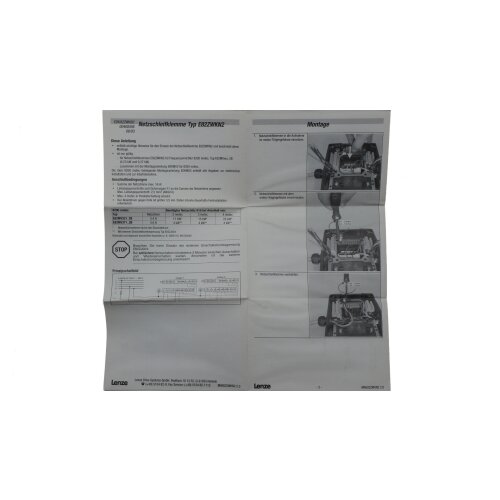 Lenze E82ZWKN2 8 polige Netzschleifklemme 8 pole Main-bus connector
