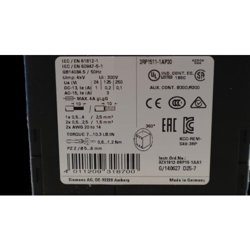 Siemens 3RP1511-1AP30 Zeitrelais Time relay