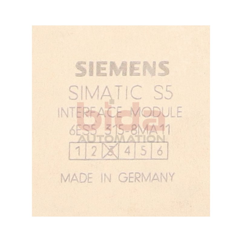 Siemens Simatic S5 6ES5 315-8MA11 Anschaltungsbaugruppe Interface module 