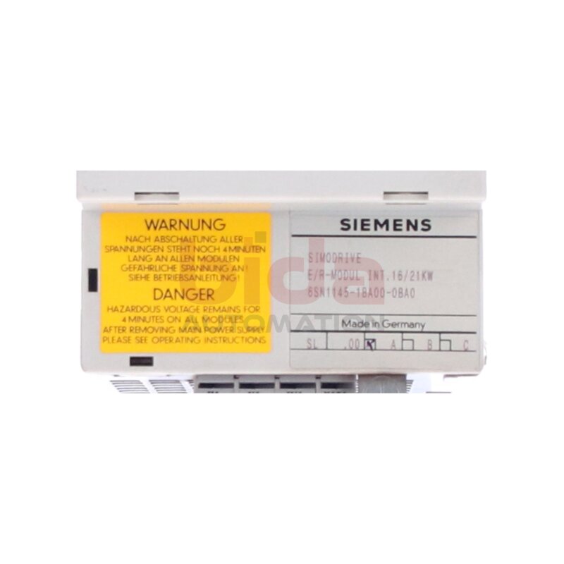 Siemens 6SN1145-1BA00-0BA0 / 6SN1 145-1BA00-0BA0  Ein-/R&uuml;ckspeisemodul /  Power feed/feedback module