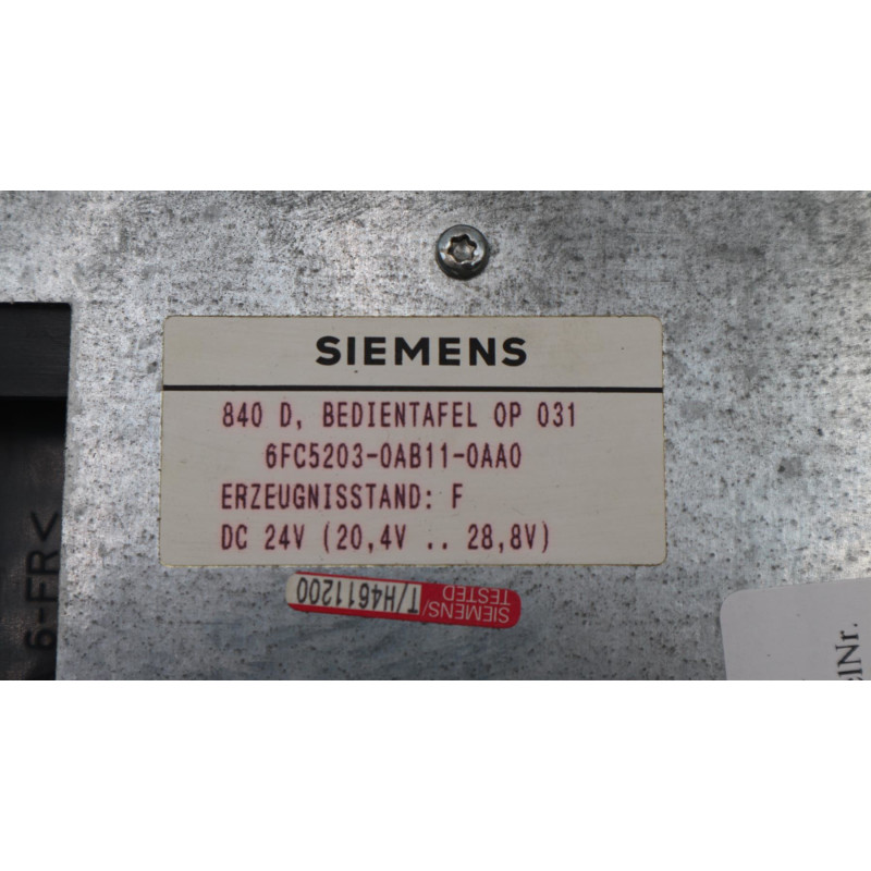 Siemens Sinumerink 6FC5203-0AB11-0AA0 / 6FC5 203-0AB11-0AA0 Bedientafel Bedienfeld Operator panel