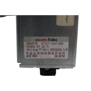 Siemens 6FC5247-0AA17-0AA0 Converter Konverter 24V 3,5A