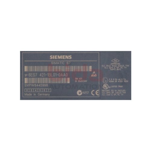 Siemens Simatic S7-400 6ES7 421-1BL01-0AA0 / 6ES7421-1BL01-0AA0 Digitaleingabe Digital input